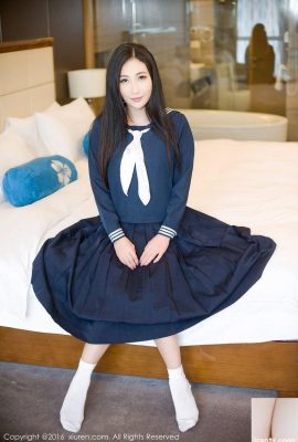 မော်ဒယ် Wendy Ji Soo ဆိုးရွားသော ကျောင်းဝတ်စုံ ပန်းရောင်ဘဲလေးဝတ်စုံ (60P)
