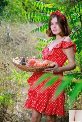 ဥယျာဉ်ခြံထဲမှာ မက်မွန်သီးကောက်နေတဲ့ ရွာကလေးက မင်းကို မက်မွန်သီးတွေပေးတယ် – Helana (40P)