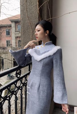 (အွန်လိုင်းစုစည်းမှု) XiuRen မော်ဒယ်-Xiao Ziyi Alice “ Black Silk Grey Dress”  (အပိုင်း 1) (80P)