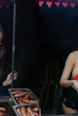 Taichung Sausage Stall “ Hot Girl”  ဝက်အူချောင်း အကင်များ စွဲမက်ဖွယ်ကောင်းသည်။ အဲဒီ တုန်လှုပ်ချောက်ချားတဲ့ မြင်ကွင်းက တကယ်ကို မိုက်တယ်~ An Xi (14P)