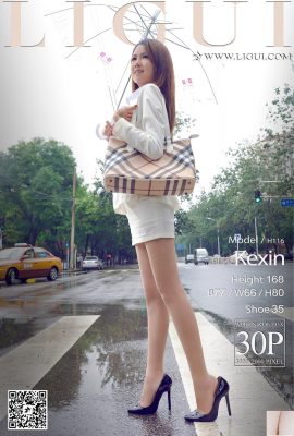(LiGui Internet Beauty) 2017.08.08 မော်ဒယ် Kexin OL ဒေါက်မြင့်ဖိနပ်နှင့် လှပသောခြေထောက်များ (31P)