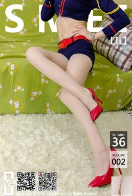 (SMEI Xiumei) NO.002 LILI ခြစ်ထားသော အသားများ ဒေါက်မြင့်ဖိနပ်လှလှ ခြေထောက် (37P)