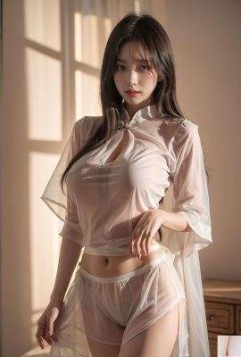 * Patreon * (Laika) ပုံနှိပ်ထားသော Transparent Cheongsam