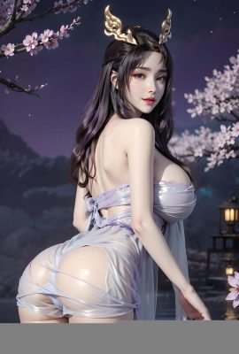 (AI ထုတ်ပေး) ပြီးပြည့်စုံသောကမ္ဘာကြီး Tianfox နတ်သမီးပုံပြင် Tulle 2