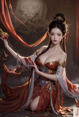 ပါးလွှာသော Hanfu အမျိုးသမီး